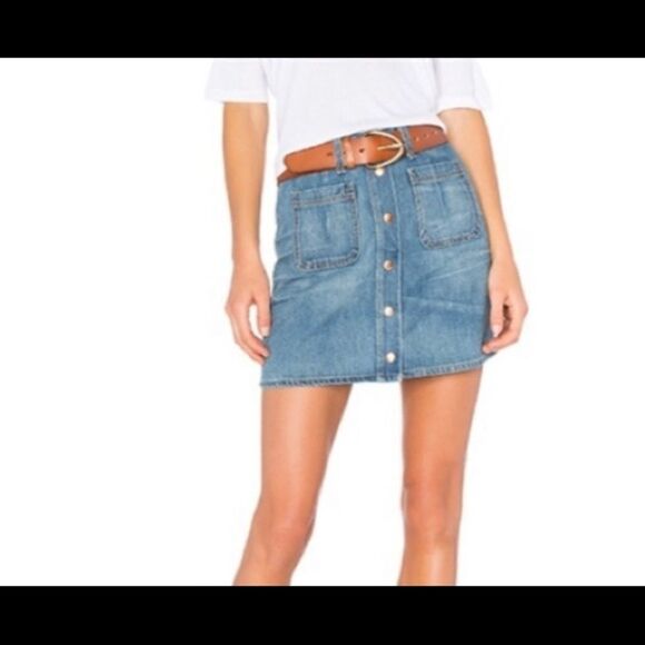Rag & bone Santa Cruz Mini Skirt denim - Picture 2 of 10
